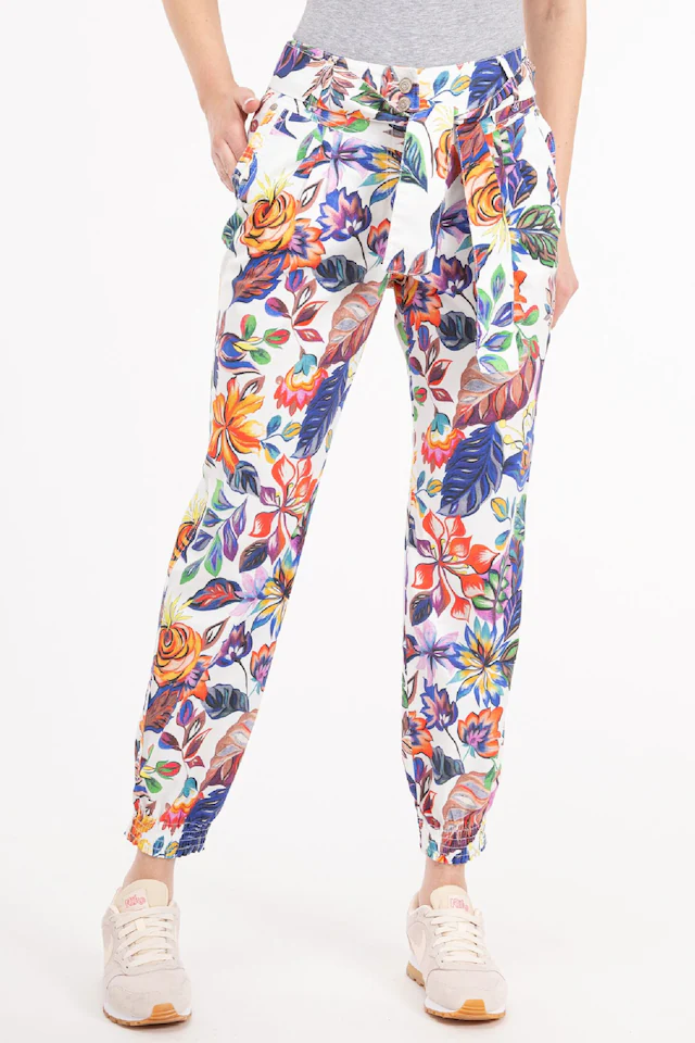 Recover Pants Stoffhose »SUNNY«, in sommerlichem Druck