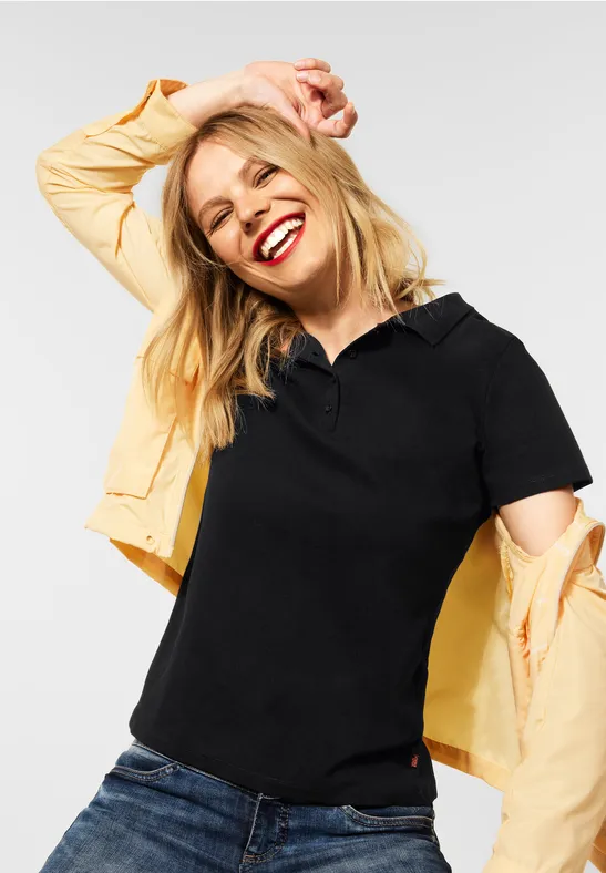 Street One Poloshirt in Unifarbe 